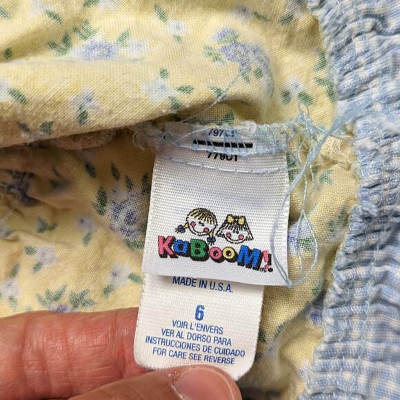 Vintage Kaboom Outfit Girls Size 6 Patchwork Skirt Shirt - Picture 6 of 6